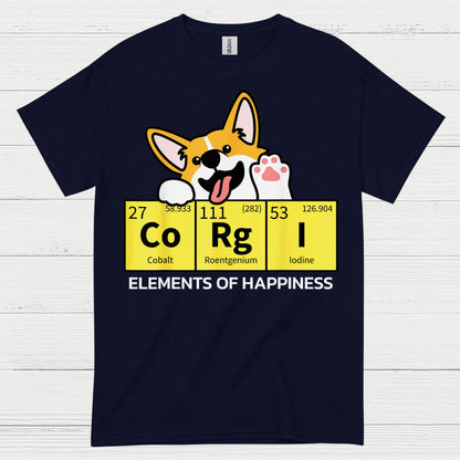 Corgi Elements Of Happiness T Shirt