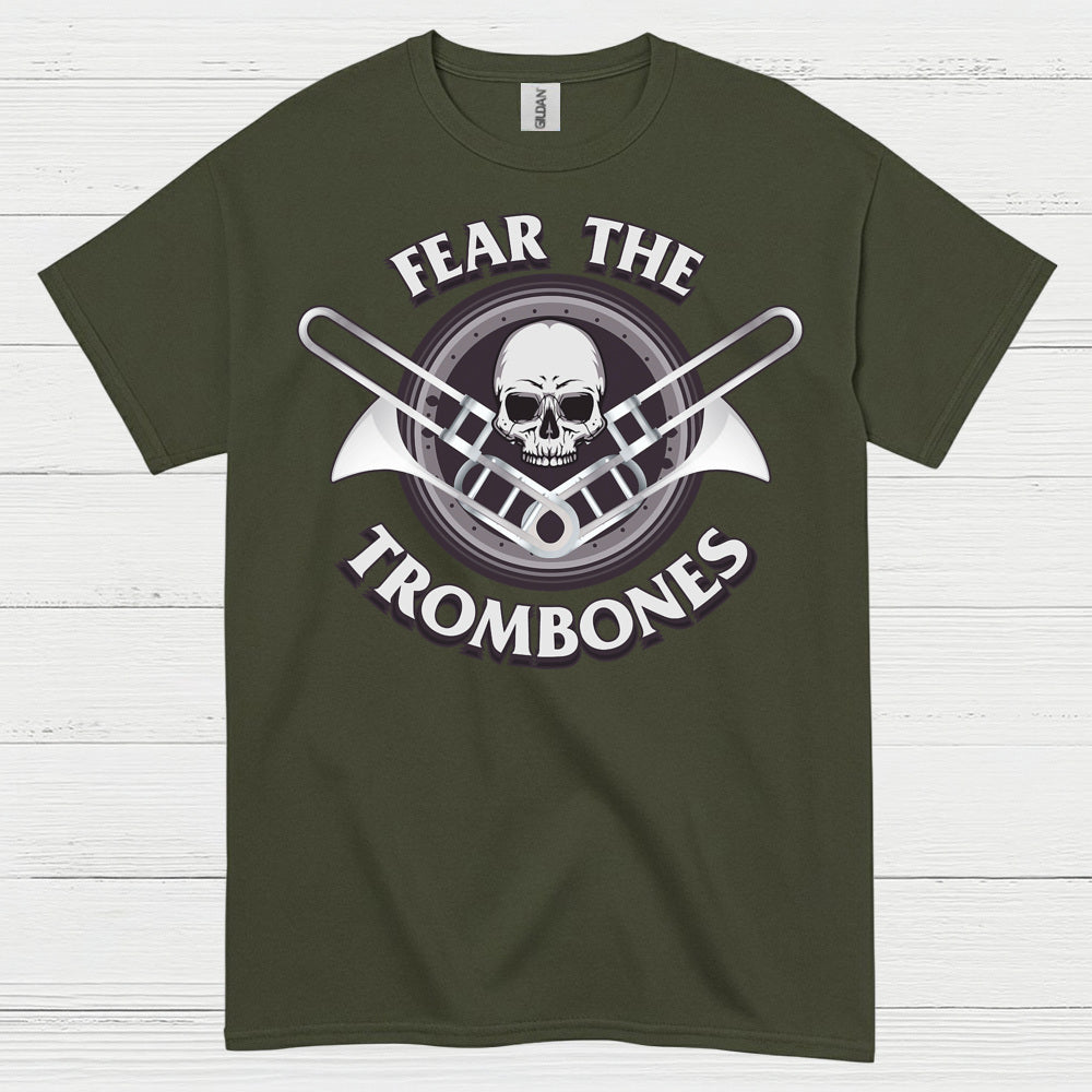 Fear The Trombones Skull T Shirt