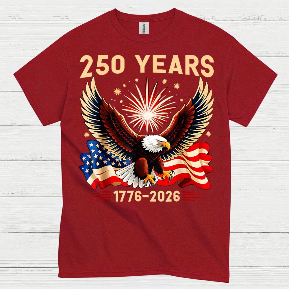 250 Years American Independence Eagle Celebration T Shirt