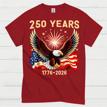 250 Years American Independence Eagle Celebration T Shirt