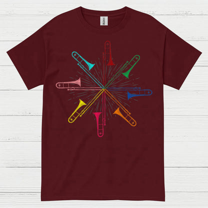 Color Burst Trombone Art T Shirt