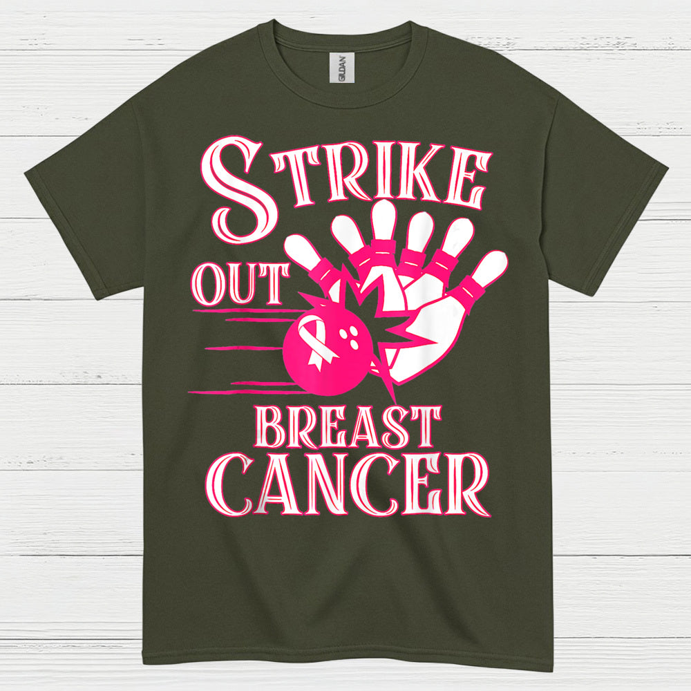 Strike Out Breast Cancer Bowling T Shirt