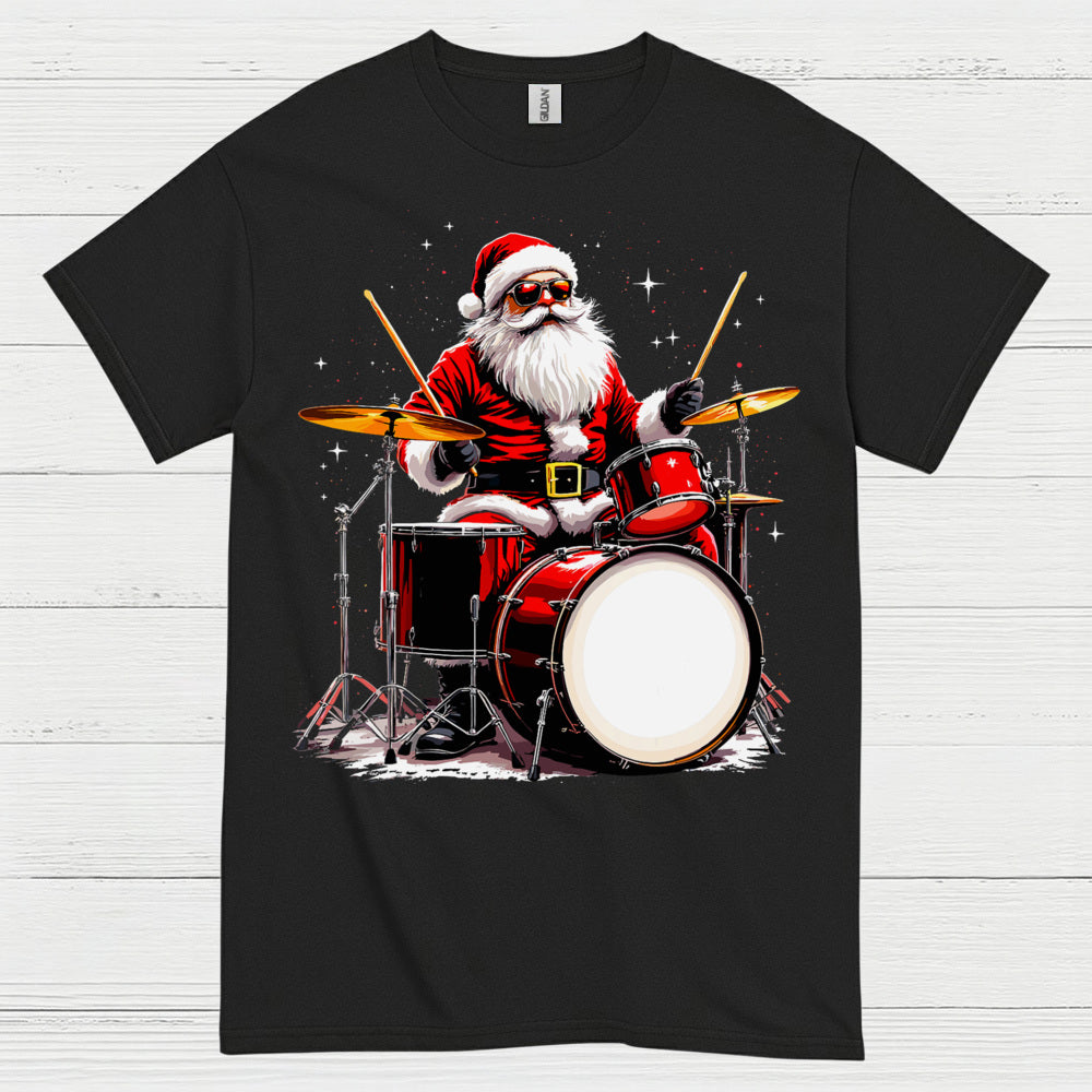Santa Drummer T Shirt