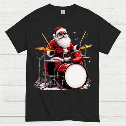 Santa Drummer T Shirt
