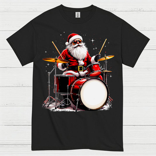 Santa Drummer T Shirt