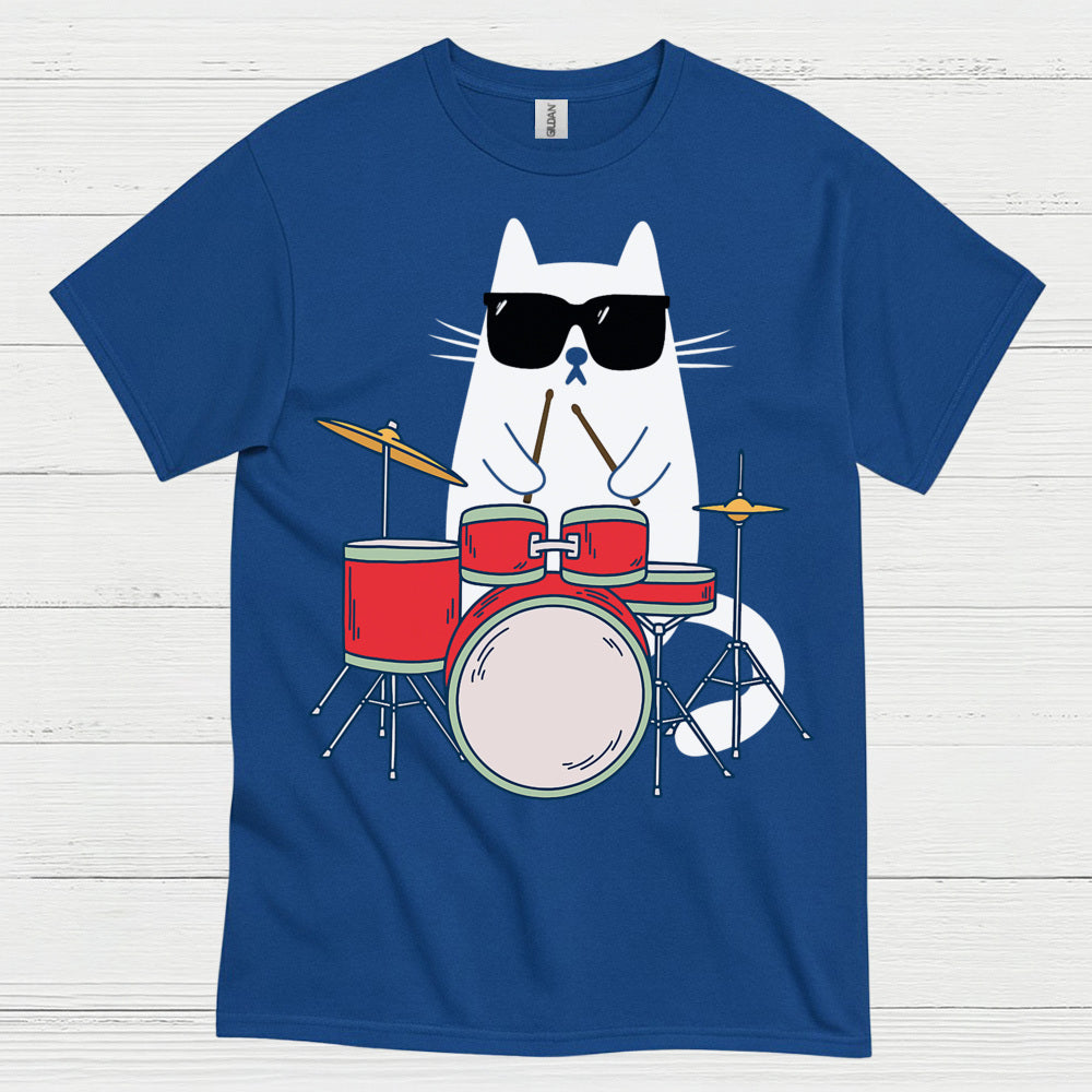 Cool Cat Drummer T Shirt