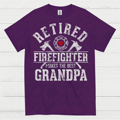 Retired Firefighter Makes The Best Grandpa T Shirt