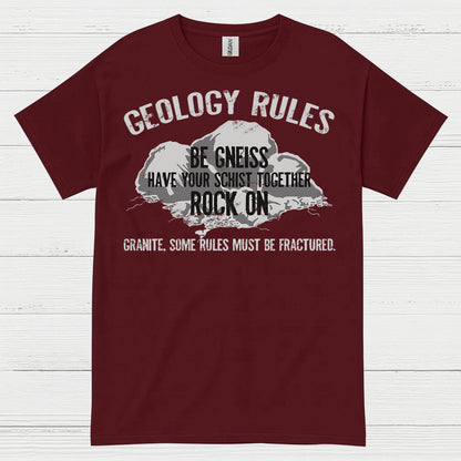 Geology Rules Rock On T Shirt