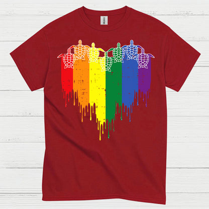 Rainbow Sea Turtle Pride T Shirt