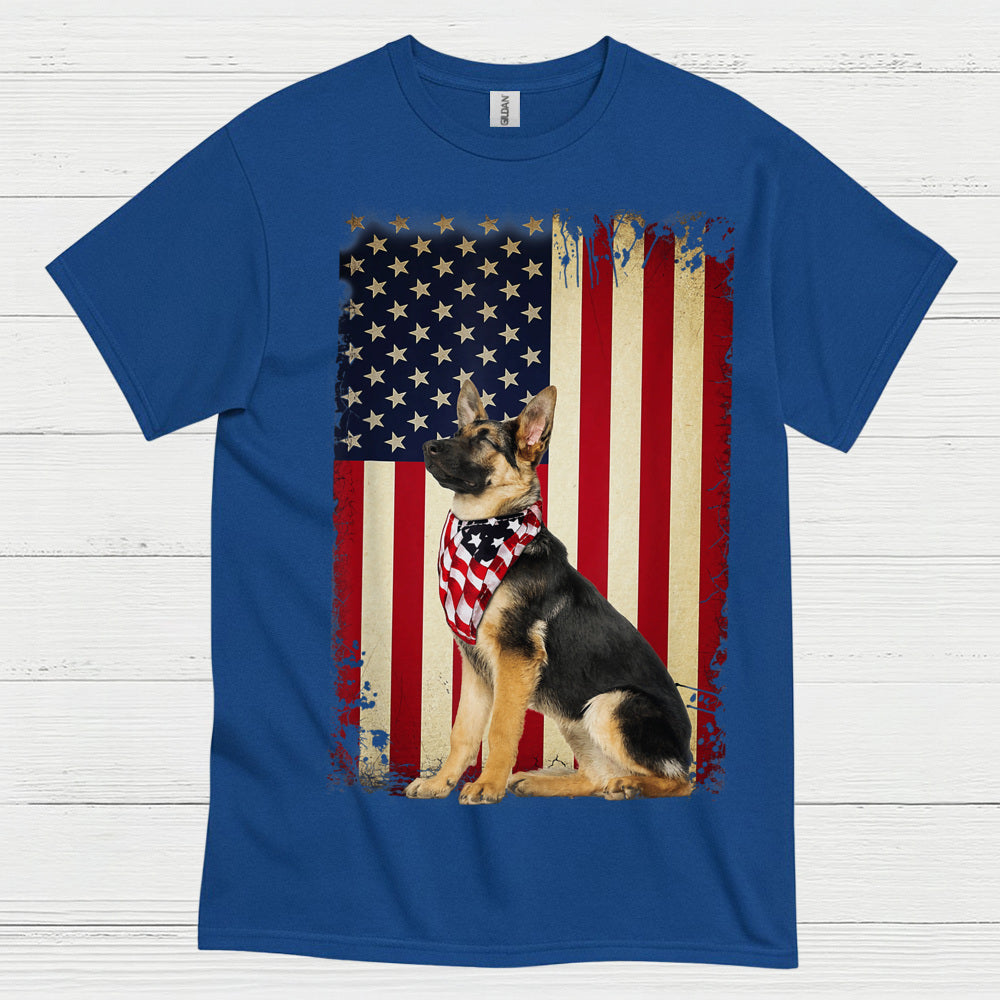 Patriotic German Shepherd T Shirt