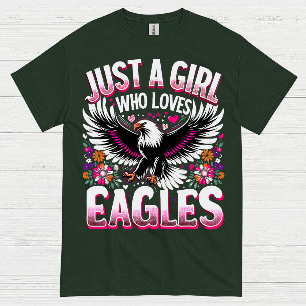 Just A Girl Who Loves Eagles Cute Animal T Shirt