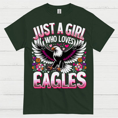 Just A Girl Who Loves Eagles Cute Animal T Shirt