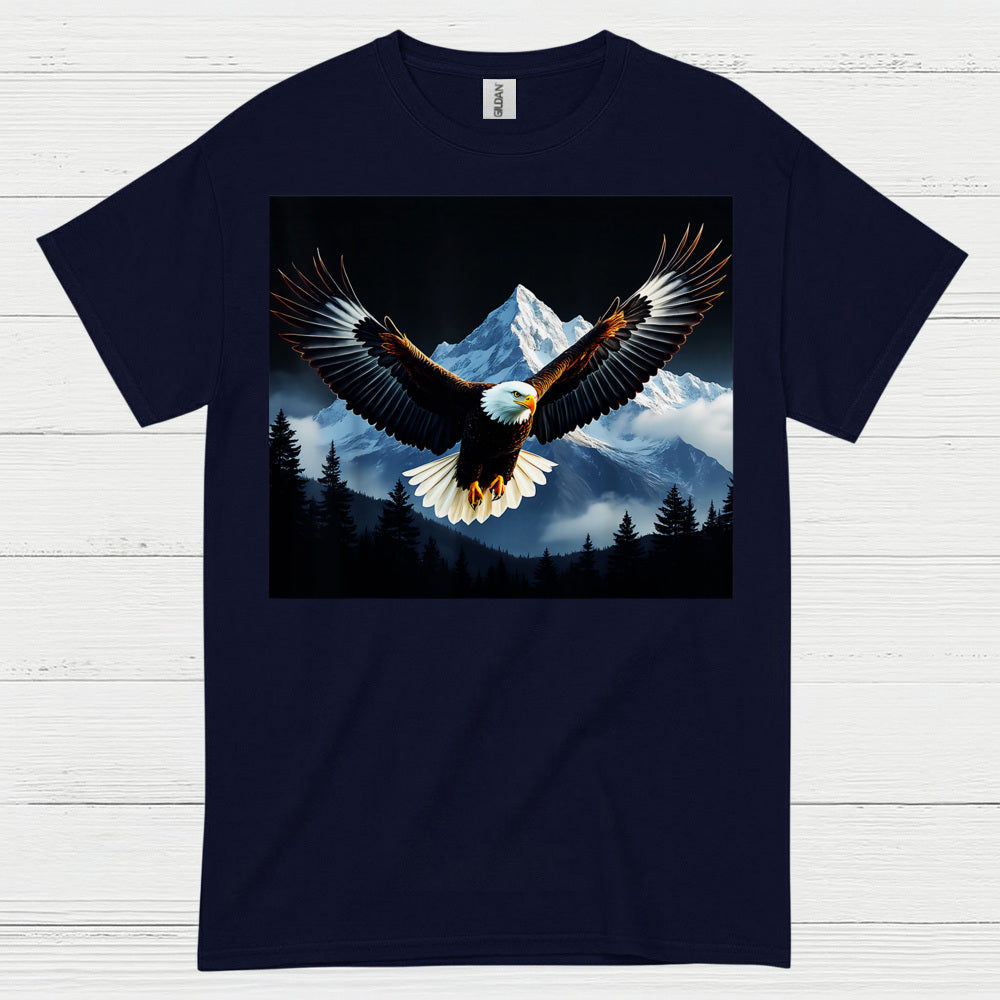 American Bald Eagle Mountain Freedom Wilderness T Shirt