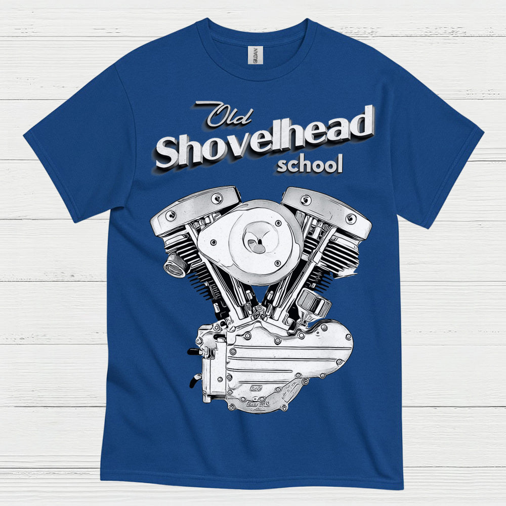 Old Shovelhead School Motorcycle T Shirt