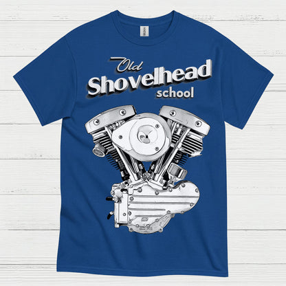 Old Shovelhead School Motorcycle T Shirt
