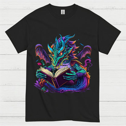 Colorful Reading Dragon T Shirt
