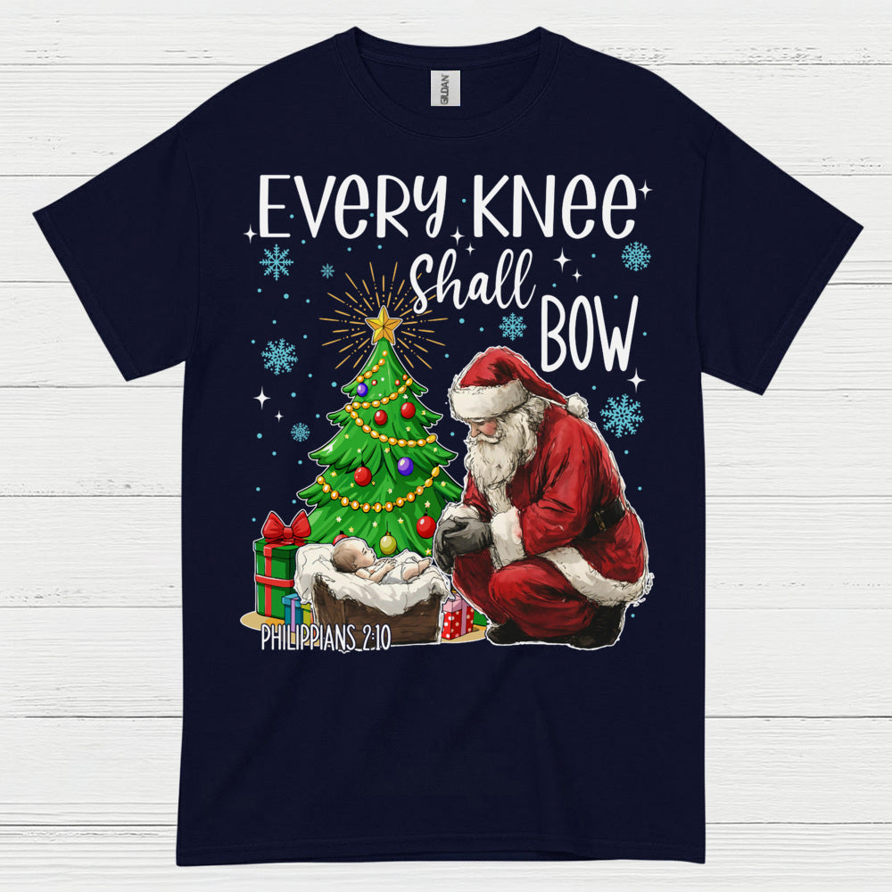 Every Knee Shall Bow Christmas Christian T Shirt