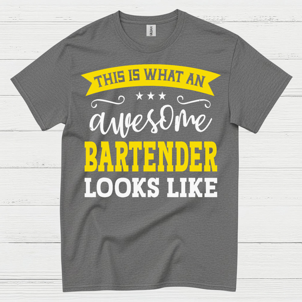 Awesome Bartender Looks Like This T Shirt