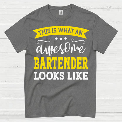 Awesome Bartender Looks Like This T Shirt