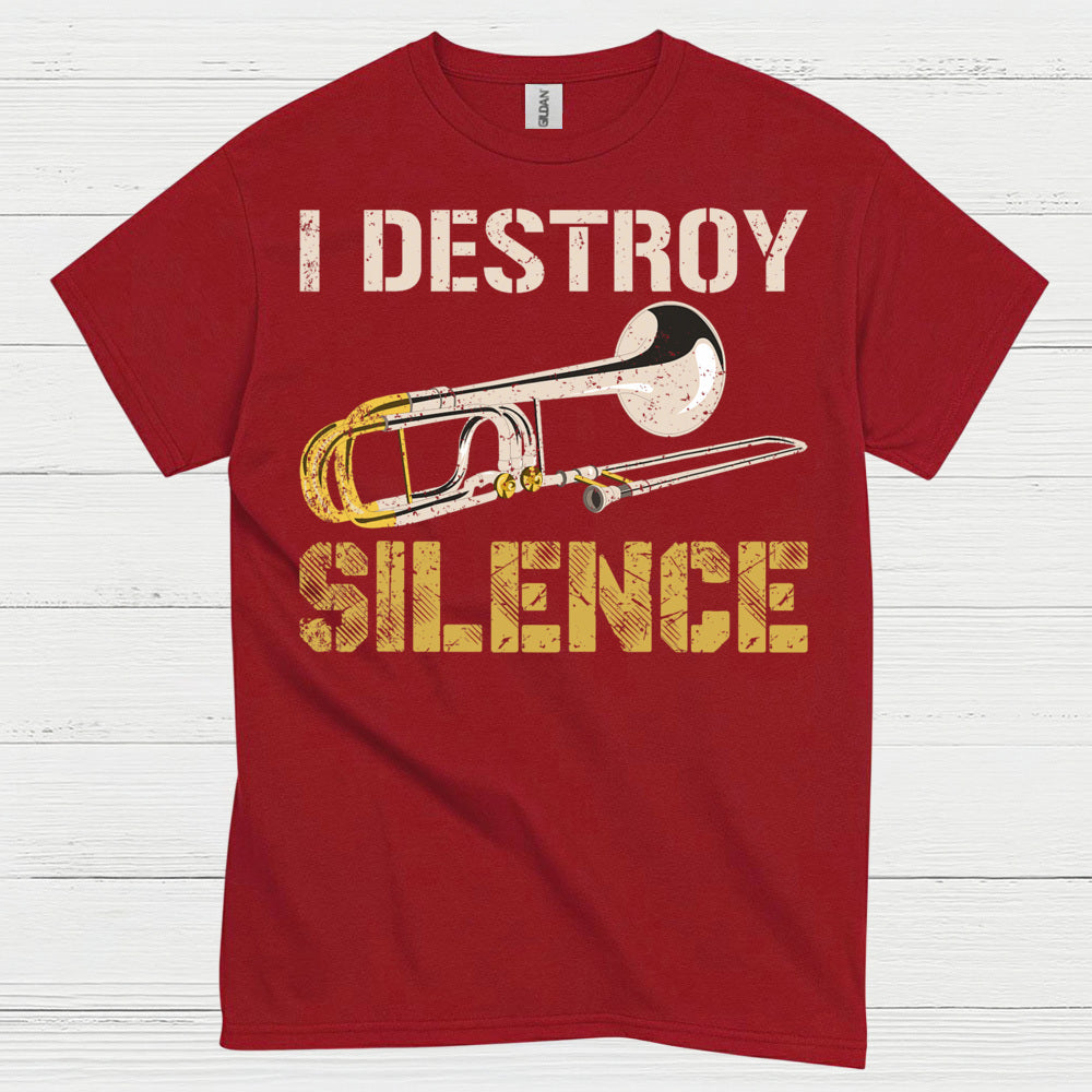 Destroy Silence Trombone Vintage T Shirt