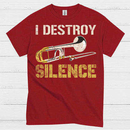 Destroy Silence Trombone Vintage T Shirt