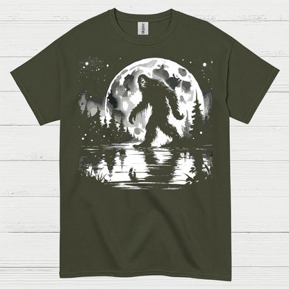 Moonlight Bigfoot Forest T Shirt