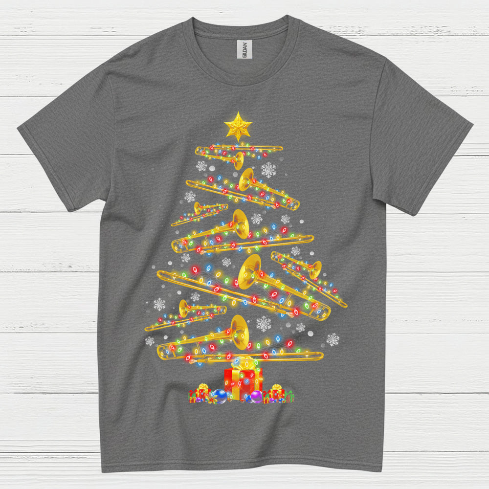 Christmas Trombone Tree T Shirt