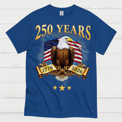 250 Years USA Eagle Freedom Heritage T Shirt