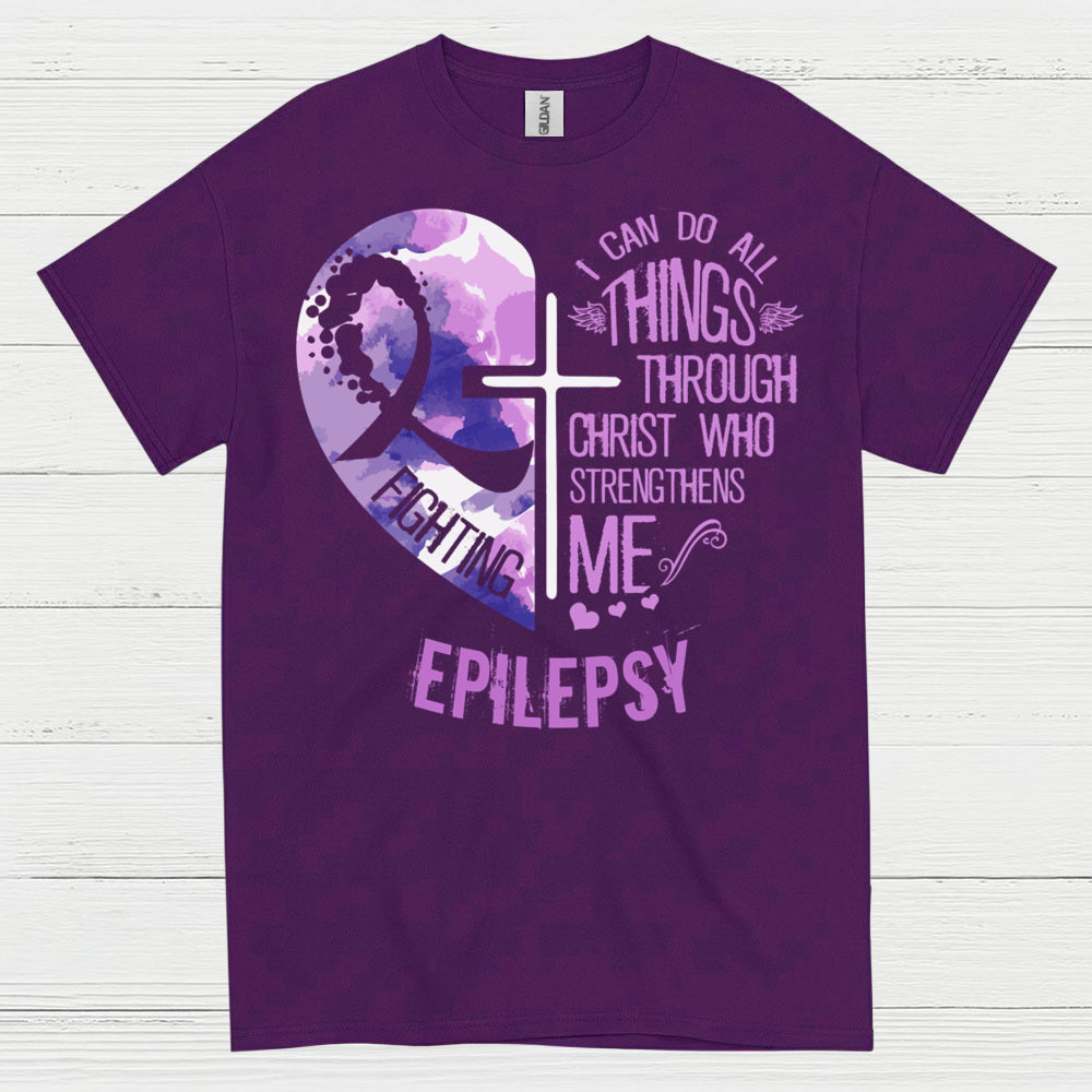 Faith Strength Epilepsy Warrior T Shirt