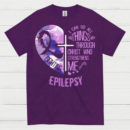 Faith Strength Epilepsy Warrior T Shirt