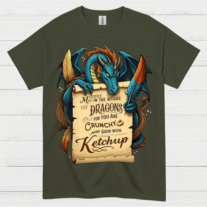 Crunchy With Ketchup Dragon T Shirt