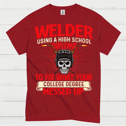 Welder High School Diploma Funny T Shirt