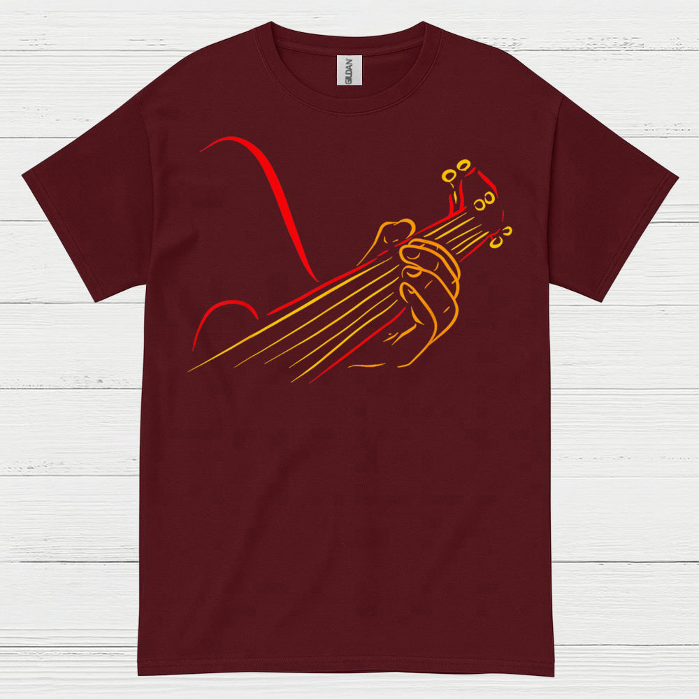 Minimalist Line Art Guitar T Shirt