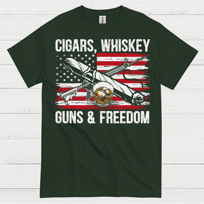 Cigars Whiskey Guns And Freedom T Shirt