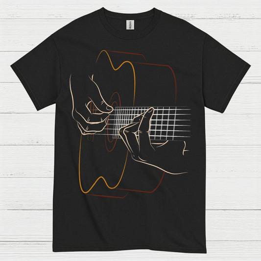 Acoustic Line Art Guitar T Shirt