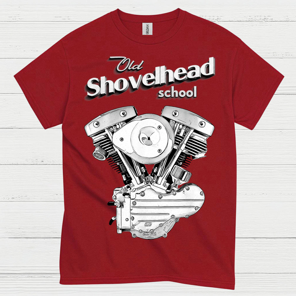 Old Shovelhead School Motorcycle T Shirt