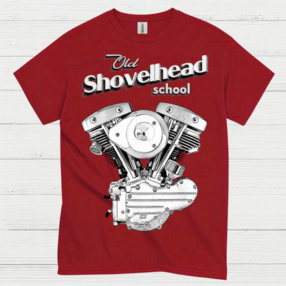 Old Shovelhead School Motorcycle T Shirt