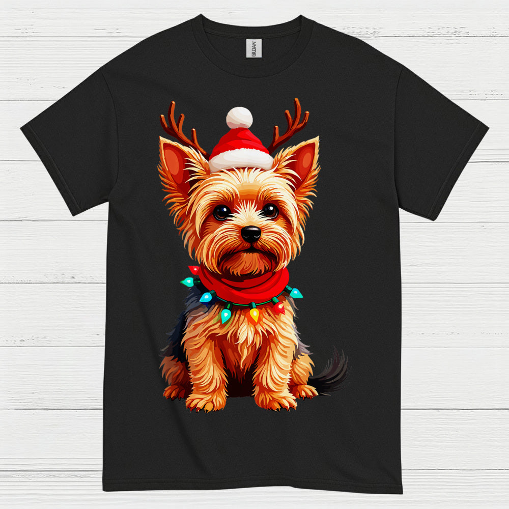 Cute Christmas Yorkie Dog Lover T Shirt