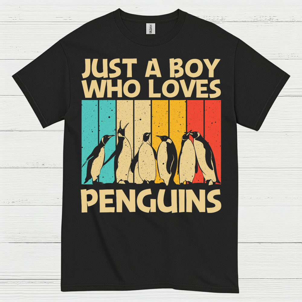 Just A Boy Who Loves Penguins Vintage T Shirt