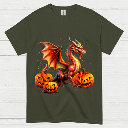 Halloween Dragon Pumpkin T Shirt