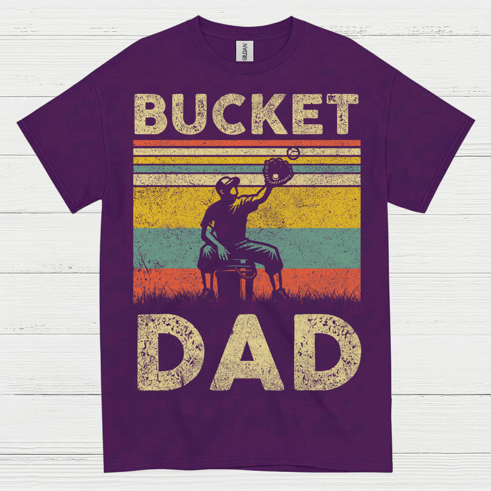 Bucket Dad Softball Catch T Shirt