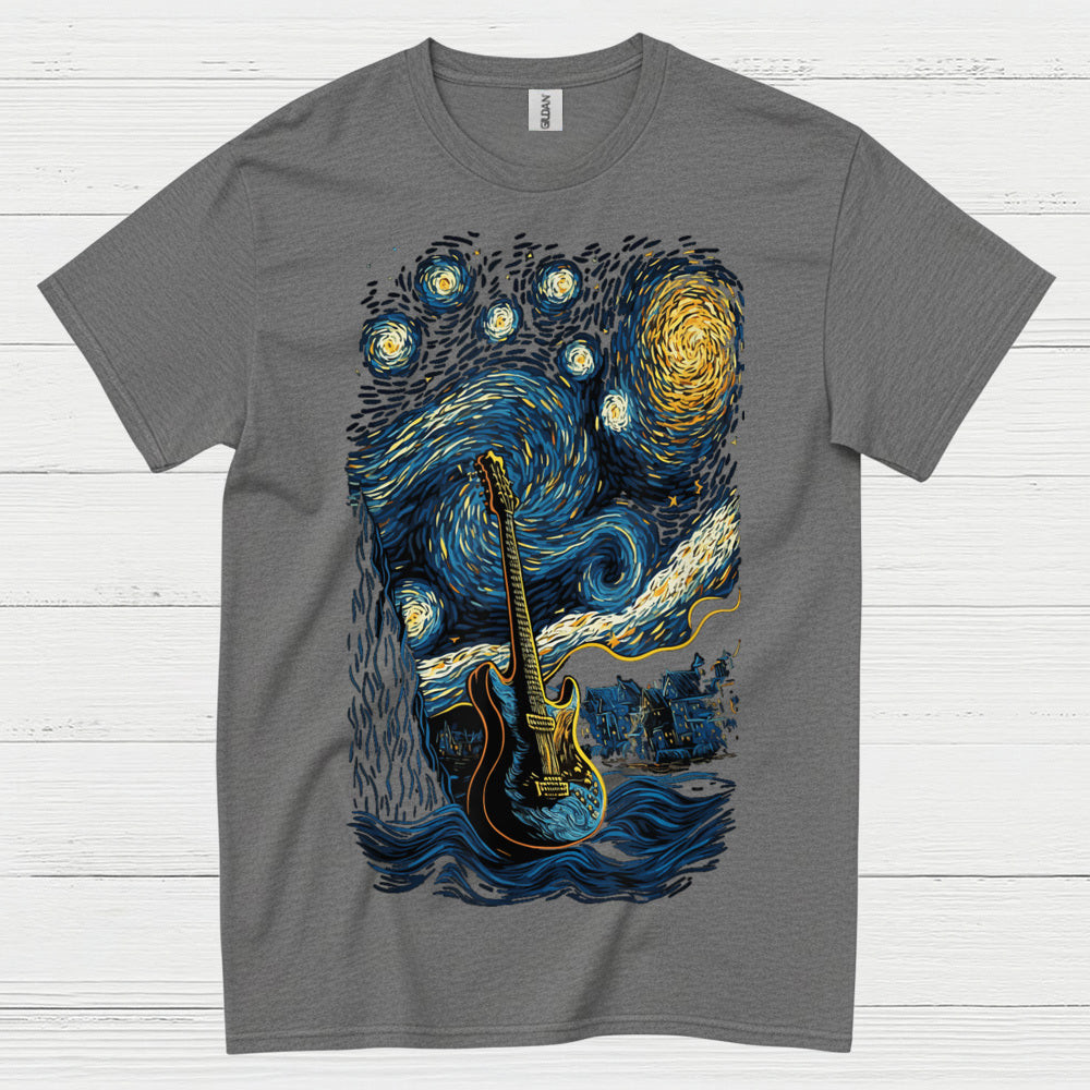 Starry Night Guitar T Shirt