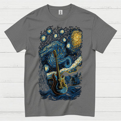 Starry Night Guitar T Shirt