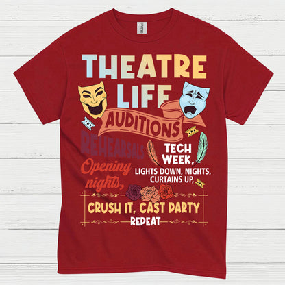 Theatre Life Auditions Rehearsals T Shirt