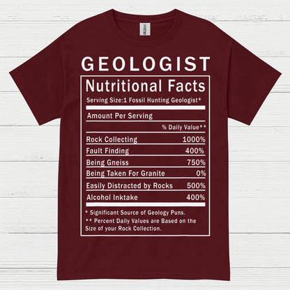 Geologist Nutritional Facts T Shirt