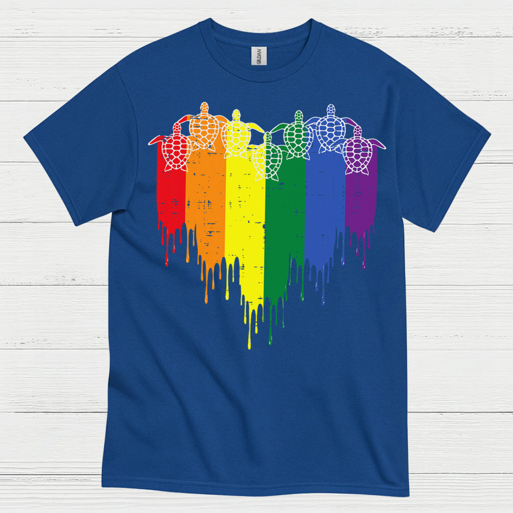 Rainbow Sea Turtle Pride T Shirt