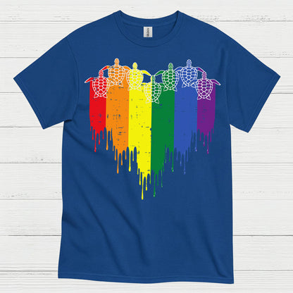 Rainbow Sea Turtle Pride T Shirt