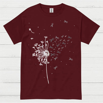 Dandelion Brain Cancer Awareness Ribbon T Shirt