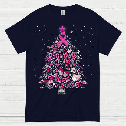 Breast Cancer Awareness Christmas Tree T Shirt