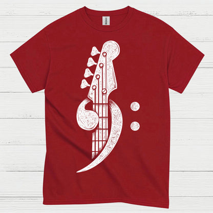 Bass Clef Guitar Art T Shirt